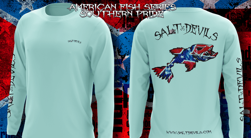 Salt Devils Rebel Flag American Fish Series – Southern Pride – Salt Devils