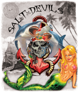 Salt Devils - Florida Shark Mermaid Anchor Long Sleeve Shirt