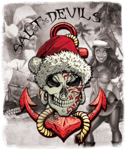 Salt Devils - Christmas Skull Anchor Long Sleeve Performance Shirt