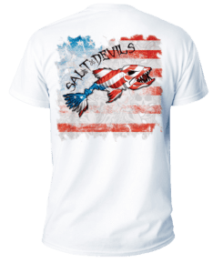 Salt Devils - American Grunge Flag Short Sleeve Performance Shirt