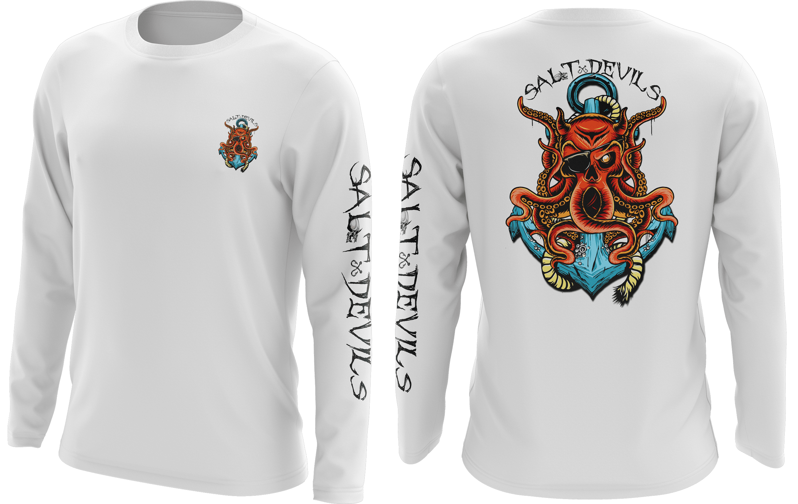 Long Sleeve Performance Shirts Salt Devils - Devil Kraken Shirt