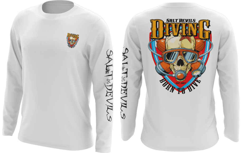 Salt Devils – Born To Dive Long Sleeve Performance Shirt – Salt Devils