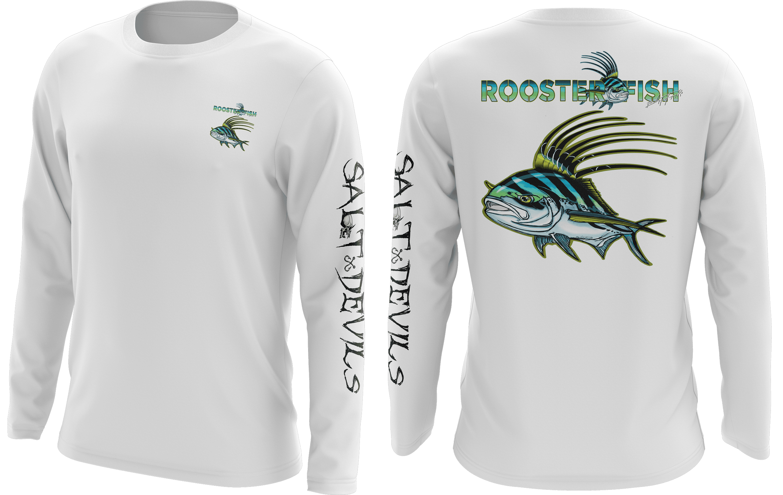 Salt Devils – Rooster Fish Long Sleeve Performance Shirt – Salt Devils
