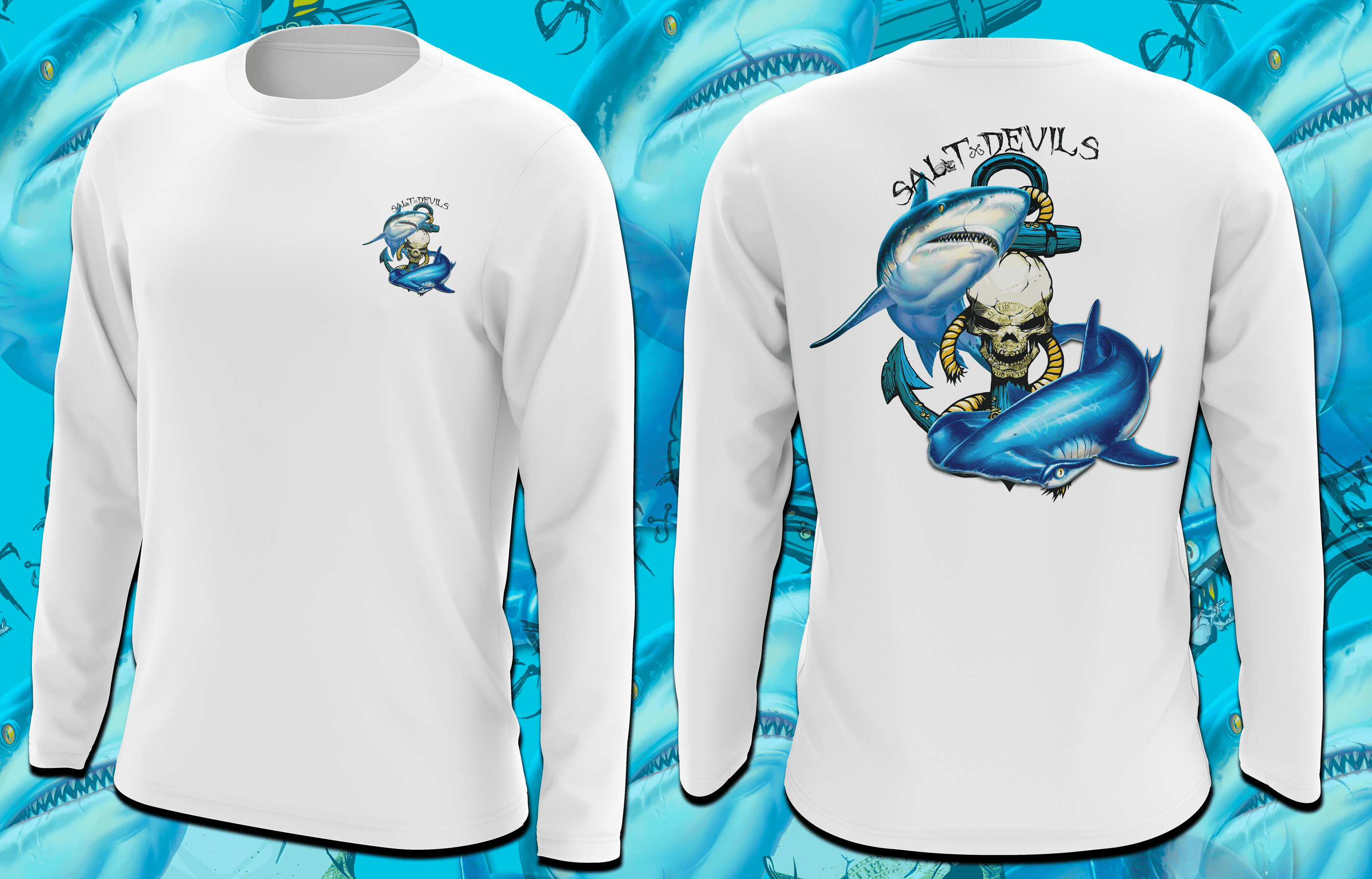 Anchor Series Salt Devils - Shark 2021 Long Sleeve Performance Shirt