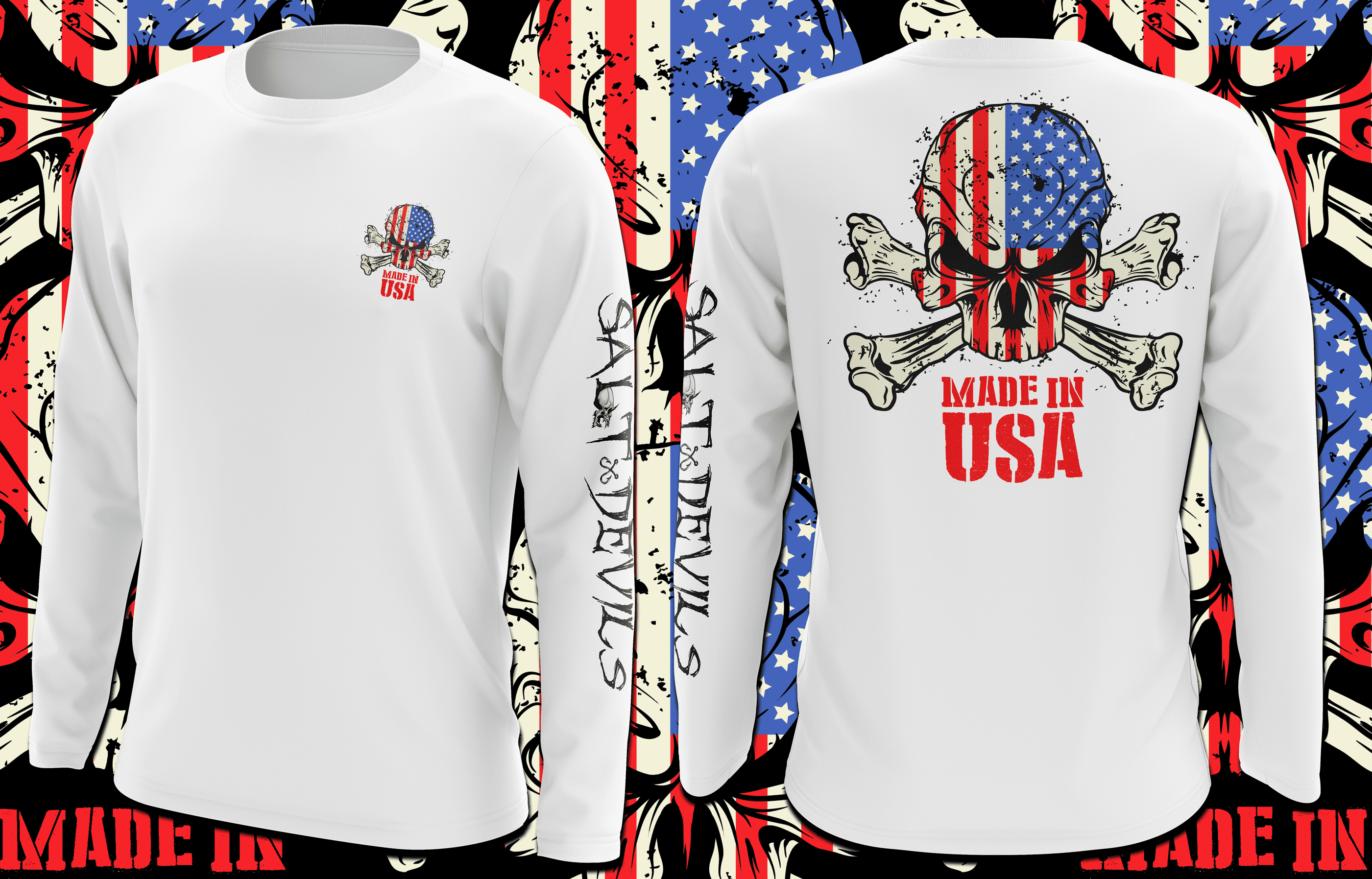 Salt Devils – Made in the USA Long Sleeve Performance Shirt – Salt Devils