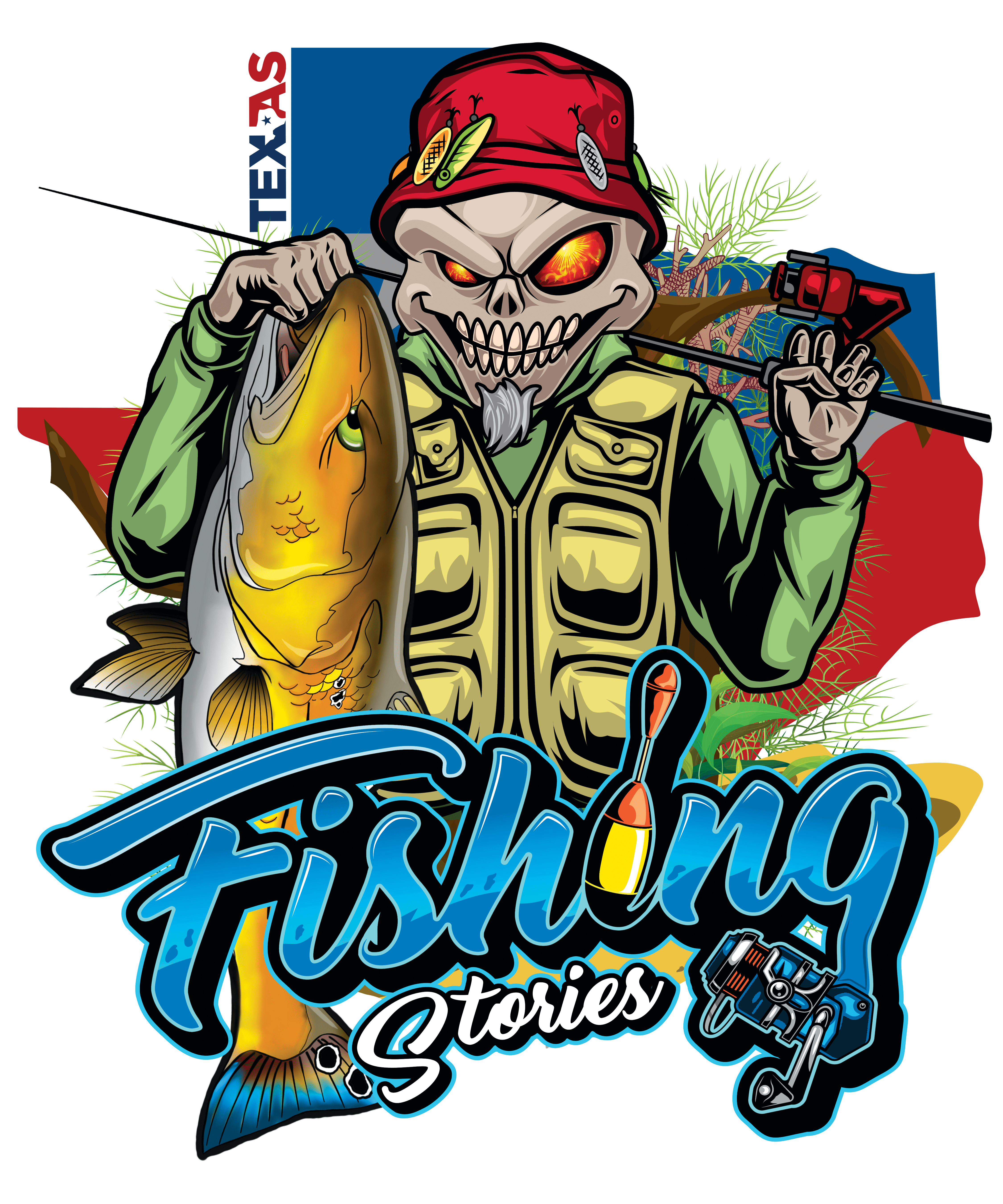 Fishing Themed Salt Devils - Texas Stories Long Sleeve Performance Shirt