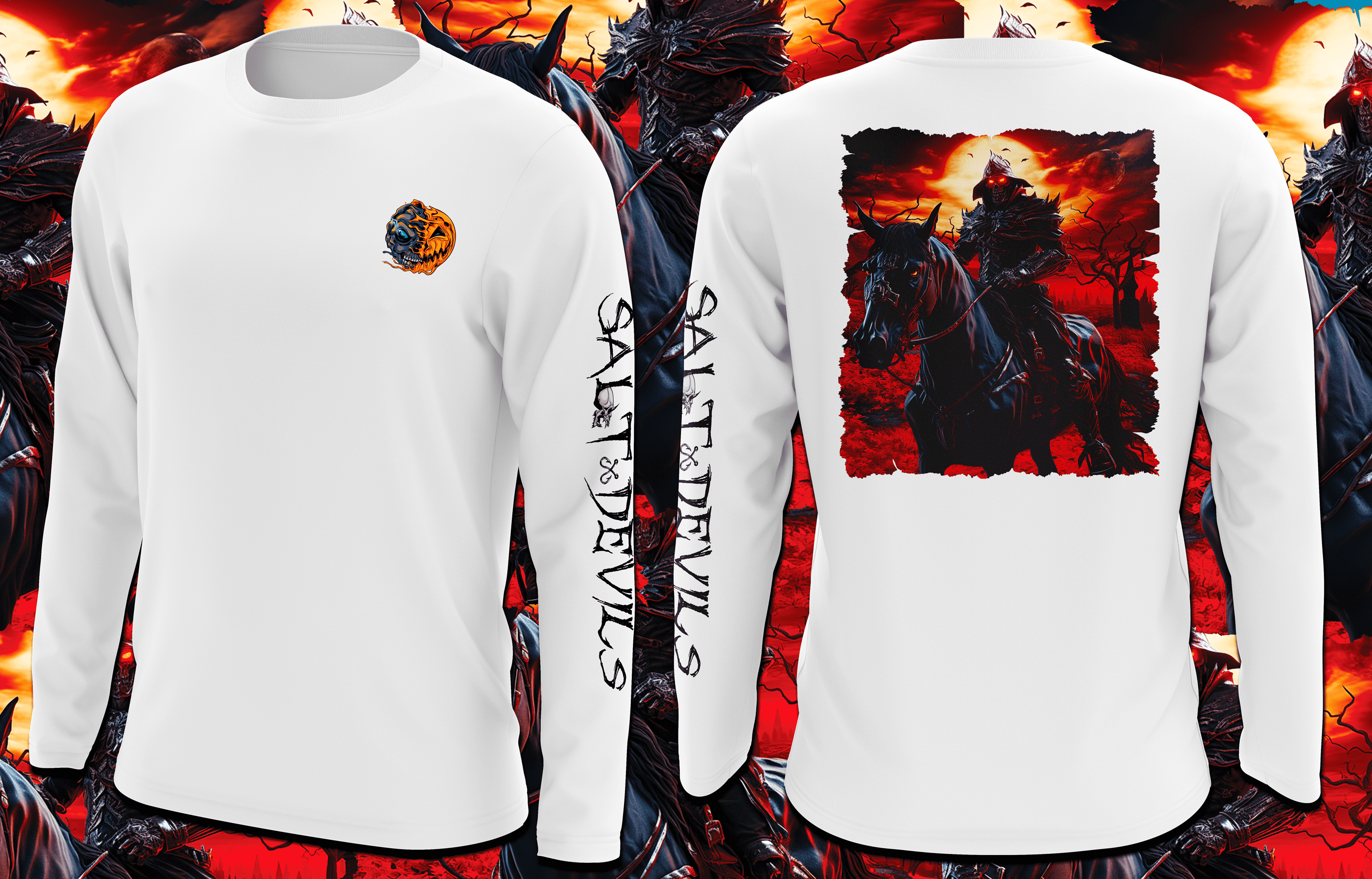 Halloween Salt Devils - Horseman Long Sleeve Performance Shirt