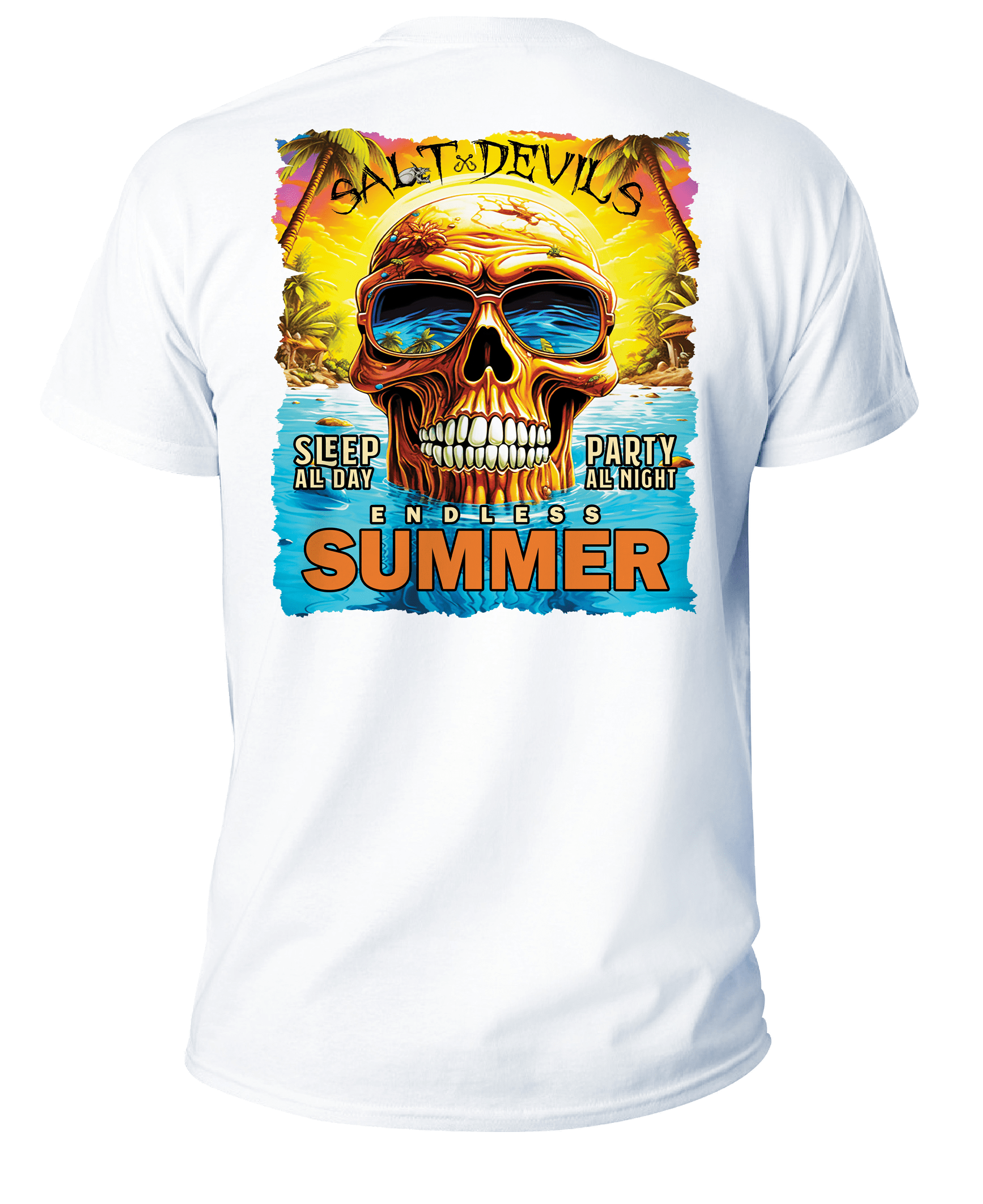 Beach Themed Salt Devils - Endless Summer Short Sleeve Performance Shirt